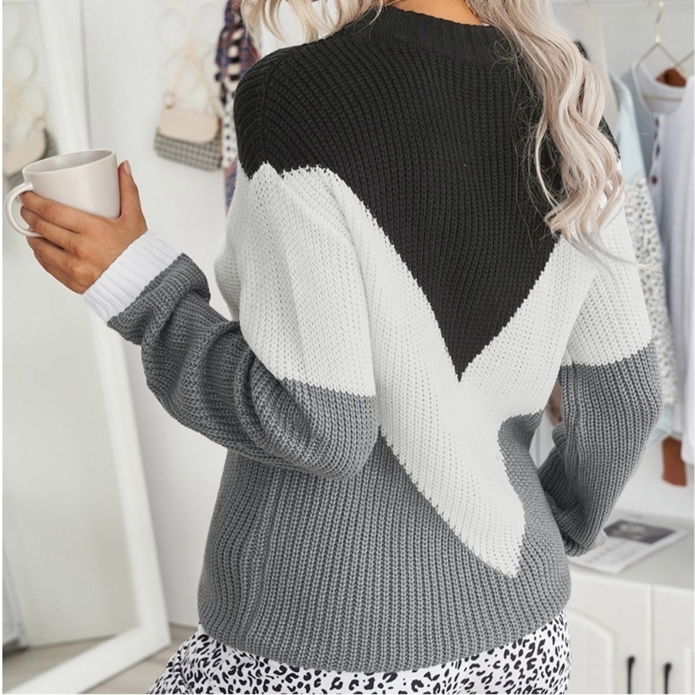 Time And Tru Asyoly Color Block Sweater - image 2